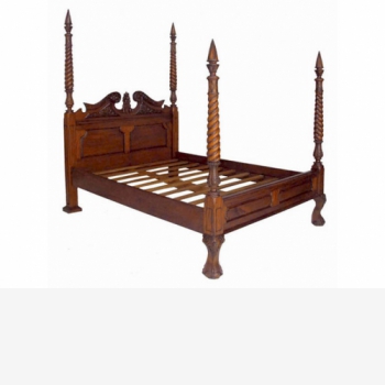 indonesia furniture Chippendale Poster Bed Queen Size