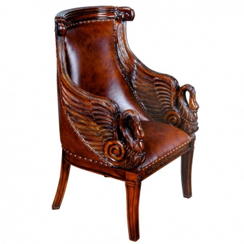 indonesia furniture French Swan Armchair Leather