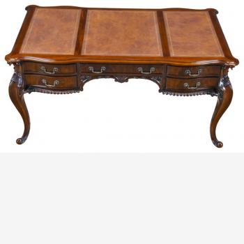 indonesia furniture French Writing Desk Veneer Leather